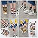 Flanhiri Kids Boys Striped Cotton Crew Socks 5 Pack (5 pairs, M (4-6 Years))
