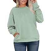 VISLILY Womens Plus-Size Sweatshirts Casual Oversized Pullover Tops Long Sleeve Cute Loose Side Slit Tunics with Pocket