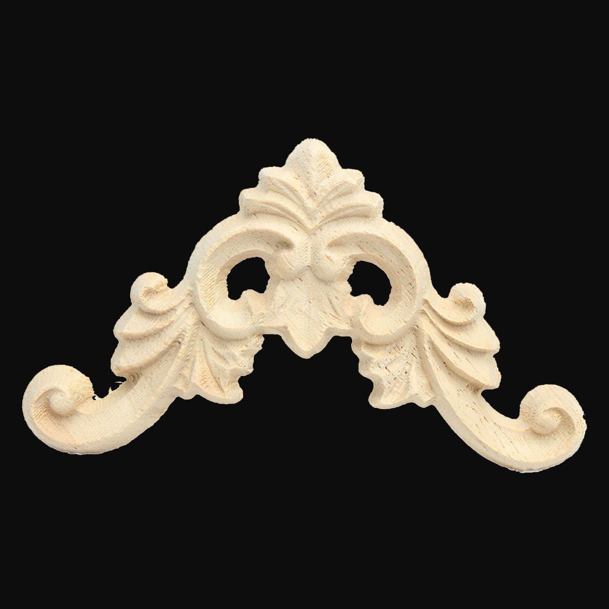 Jeteven 4pcs Schnitzerei Holz Ornament Schrank Möbel Wand Ecke deko