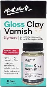 Mont Marte Clay Varnish Gloss 120ml Polymer Air-Dry Pottery Glaze Finish view 7