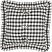VHC Brands Farmhouse Black Antique White Buffalo Check Cotton Annie Bedding Square Euro Sham
