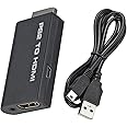Finera PS2 to HDMI Converter Adapter, Video Converter with 3.5mm Audio Output for HDTV & HDMI Monitor, Supports All PS2 Display Modes
