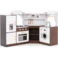 Corner Kids Kitchen Playset With Real Lights & Sounds, L-Shaped Large...