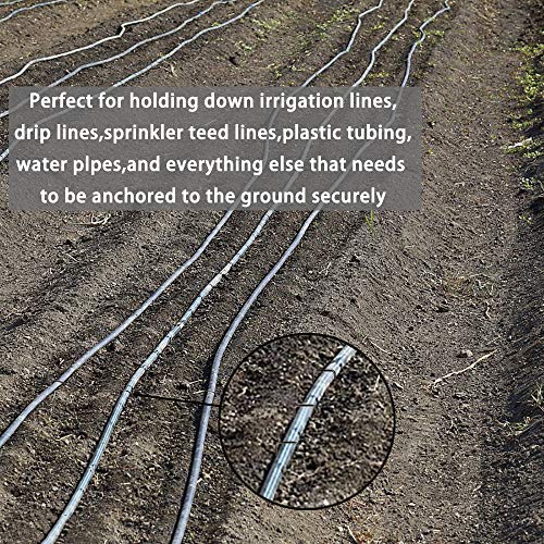 ADSRO Galvanized Garden Staples, Lawn Landscape Nail U-Pile Heavy Duty Fur Pin Fence Fence for Anchoring Fabric Weed Barrier Floor Cover 100Pack - Thumbnail 6