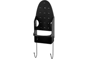 HAPPHOM Ironing Board Hanger, Wall Mounted Ironing Board Holder, Iron and Ironing Board Storage Organizer for Laundry Rooms, Suitable for Different Types of Ironing and Ironing Board, Heat Resistant, Black