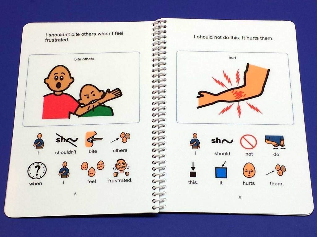 No Biting Therapy Book Autism PECS Social Story Stop Biting Others or Stop Biting Myself