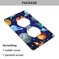 Pznen Outer Space Duplex Receptacle Outlet Wall