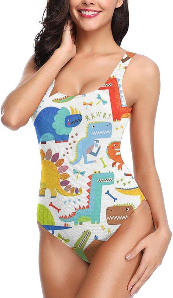 Amazon Co Jp 漫画の恐竜 ワンピース 水着 レディース ビキニ おしゃれ セクシー スリムフィット 人気 競泳水着 服 ファッション小物