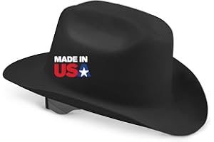 Jackson Safety Cowboy Hard Hat - Non-Vented, Full Brim, 4-Point Ratchet Suspension Safety Helmet for Men & Women - ANSI Z89.1 Class E & OSHA Compliant - Made in USA