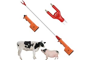 PET & LIVESTOCK HQ Livestock Cattle Prod Electric Stick - Waterproof Rechargeable Hot Shock Prodder Flexible Shaft - for Cattle Dogs Cows Goat and Sheep