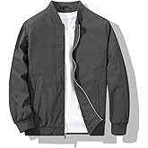 XiaoYouYu Men's Bomber Jacket Fashion Stylish Lightweight Windbreaker Spring Fall Casual Jackets for Men