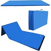 BalanceFrom 6x4 Feet 4-Panel Folding Gymnastics Mat &ndash; 2-Inch Thick Pad with Vinyl Surface and Carrying Handles for Tumbling, Yoga, Pilates, Home Workouts, and Martial Arts