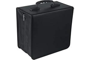 Fasmov 400 Disc CD/DVD Binder DVD Wallet Case with Black CD Storage Pages