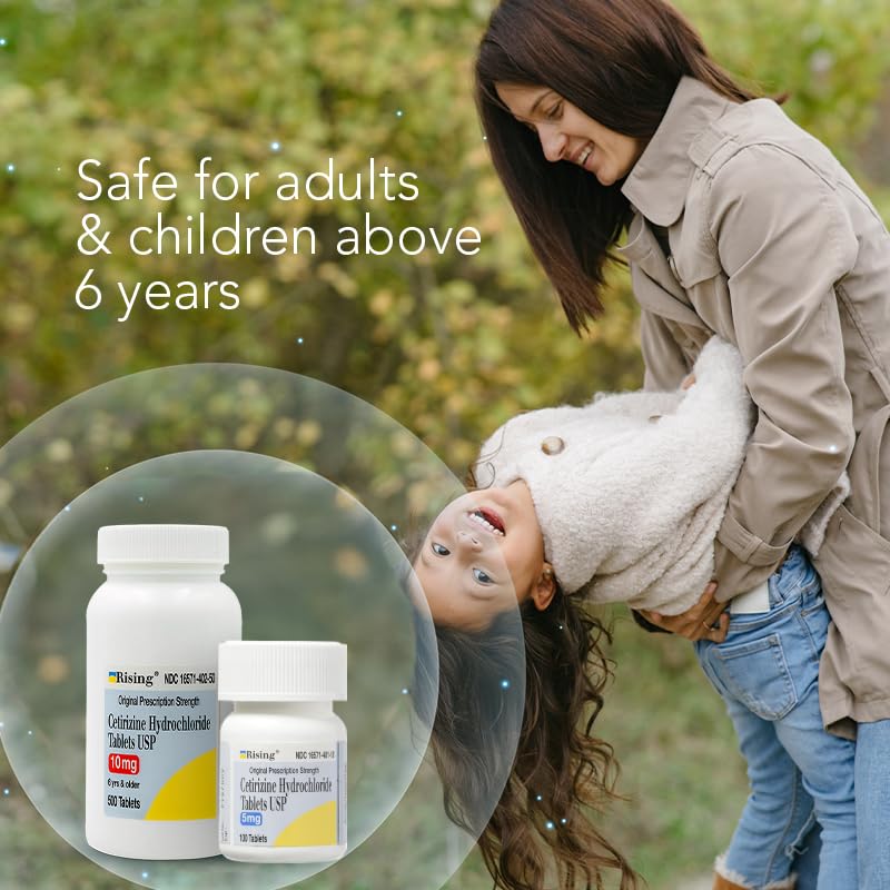 Rising Pharma - Cetirizine HCL 10 mg - Antihistamine Seasonal Allergy Tablets - 100 tablets