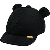 UAMOEI Toddler Boy Baseball Cap Baby Sun Soft Caps Girl Cute Bear Ear Hat Kid Summer Adjustable Hats for Infant