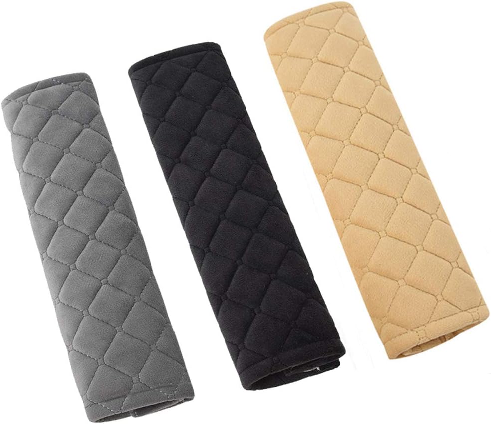 Golden Apple 2Pairs (4PCS) Car Seat Belt Shoulder Pad Cover Comfort Harness Pads Travel Seat Belt Cushion Seatbelt Strap (Gray) - Image 4