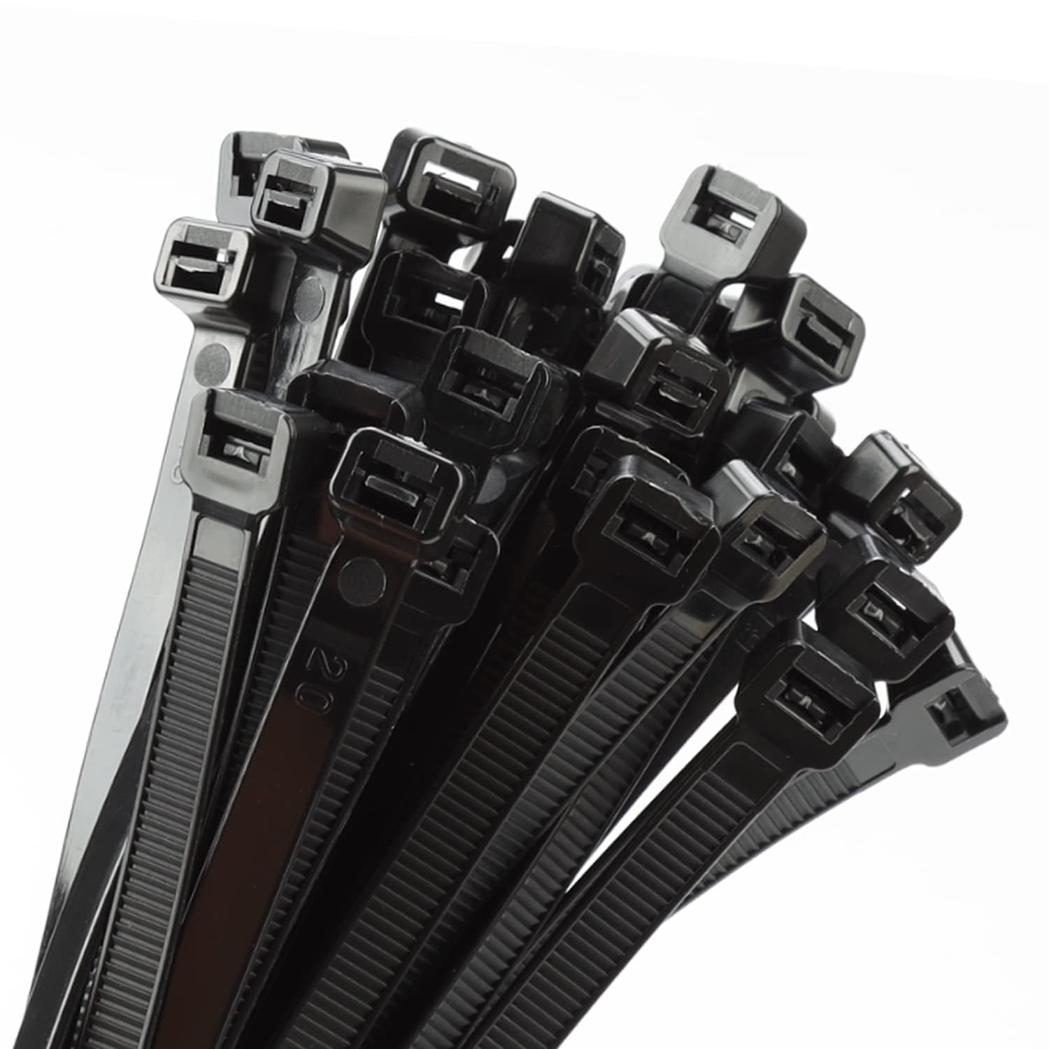 Photo 1 of Armpow 14 inch Black Zip Ties Heavy Duty 100 PACK, 200 LBS Ultra Exclusive Strong Plastic Wire Ties, Large Cable Ties Extra Long Tie Wraps, Indoor and Outdoor UV Resistant