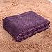Simple&Opulence Solid Coral Jacquard Dot Velvet 50 X 60-Inches Throw Blanket, Purple