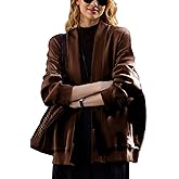 Fashion Oversized Womens athletic Sweatshirt blazer Pockets Sweaters no Zip Up jacket Lightweight Open Front Cardigan