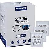 Alibeiss Anti-Fog Lens Wipes Pre-Moistened Anti-Fog Wipes,6" X 5",for Eye Glasses (60 Pack)
