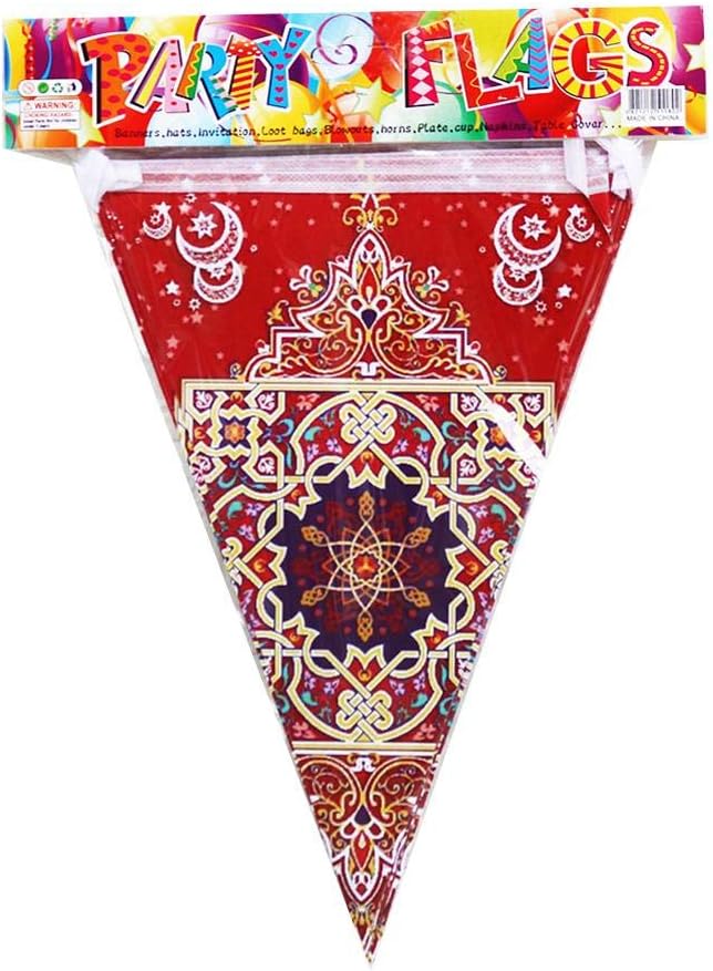foreverwen 2020 Ramadan - Eid Mubarak Letter Banner Decoration Banner Cutouts Eid Mubarak Moon Star Banner