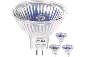 MR16 Halogen Bulb, 3 Pack MR16 12V 20W High Brightness 300LM,Dimmable with GU5.3 Base Long Lasting, 2800K Warm White with Cle