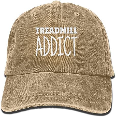 FengMao Treadmill Addict Adjustable Washed Cap Cowboy Baseball Hat Natural