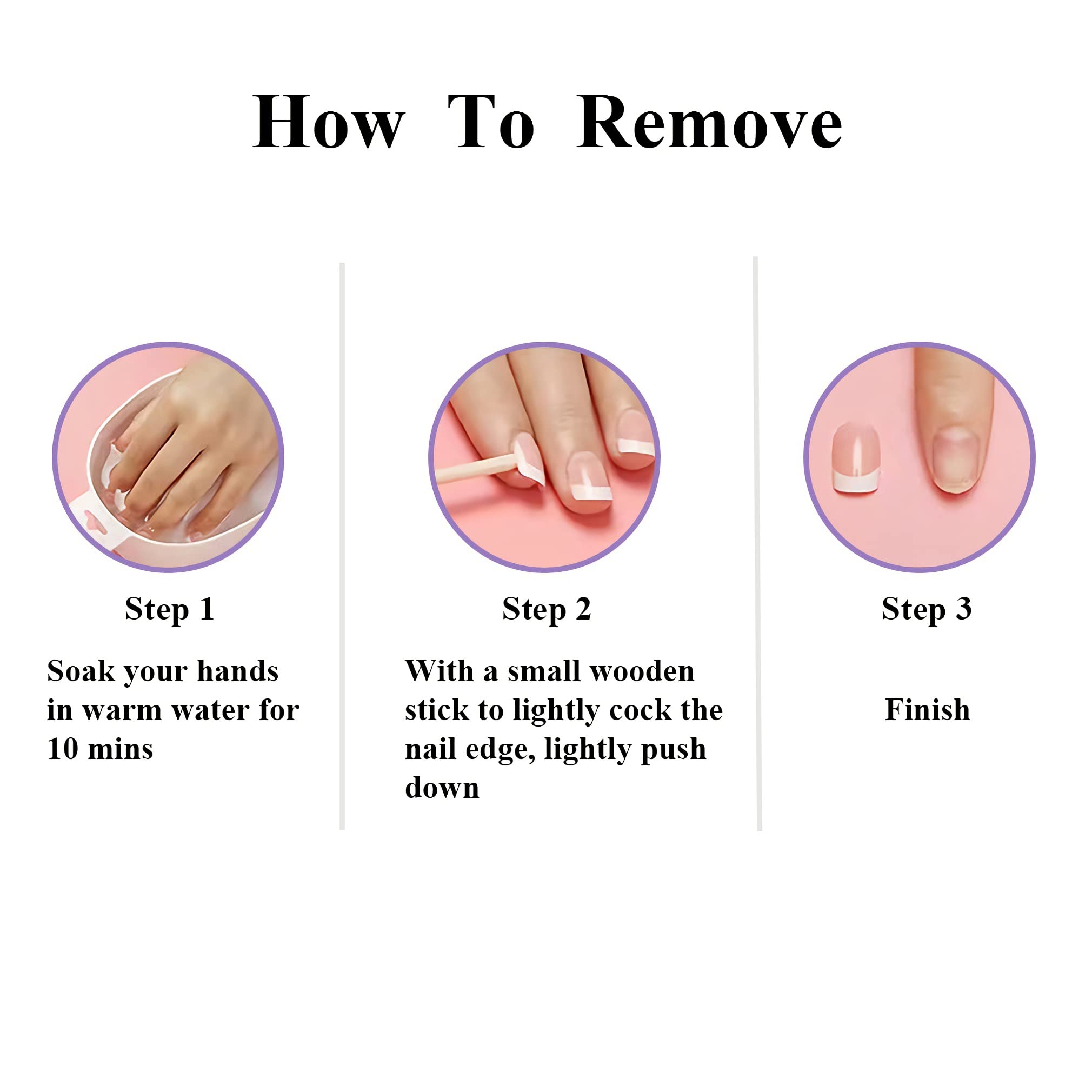 MERVF Long Square Press on Nails Gold French Tip Fake Nails with 3D Butterfly Design Press ons Glitter Swirls Squoval Glue on Nails Acrylic Nails Luxury False Nails Glossy 24pcs - Image 5