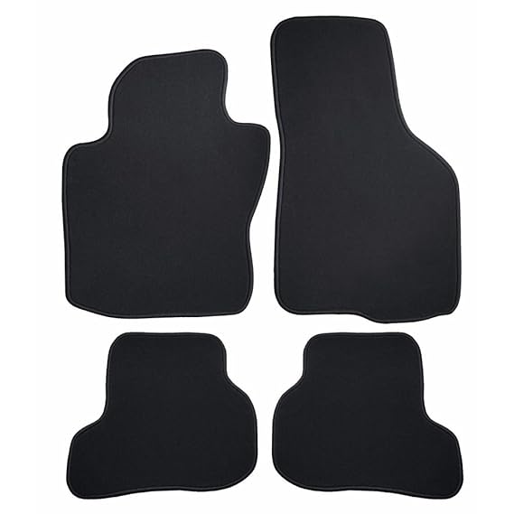 Fussmatten-Deluxe hochwertige Auto Fussmatten Velours Autoteppiche passgenau Velvet schwarz