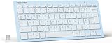 TECKNET 2.4G Wireless Keyboard UK Layout Compact Mini 12 Months Battery Life