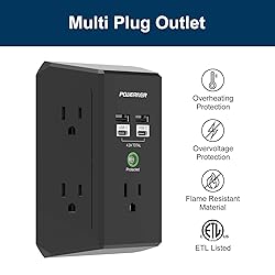 Multi Outlet Extender Surge Protector - POWERIVER