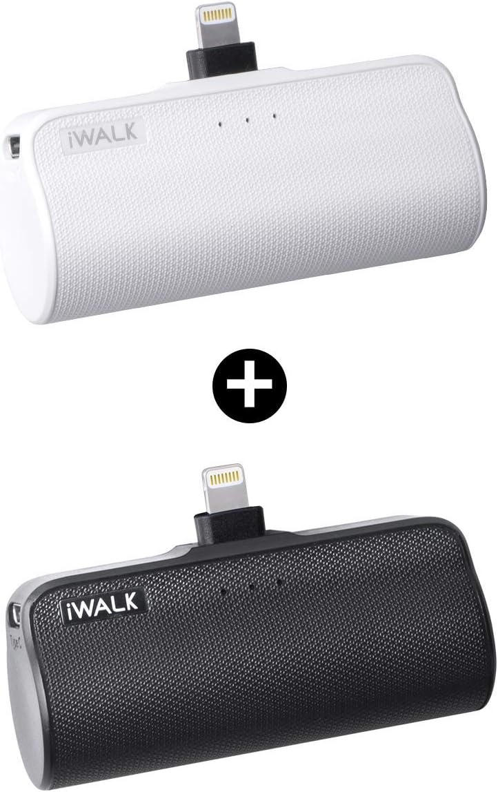 iWALK Mini Portable Charger for iPhone with Built in Cable, 3350mAh