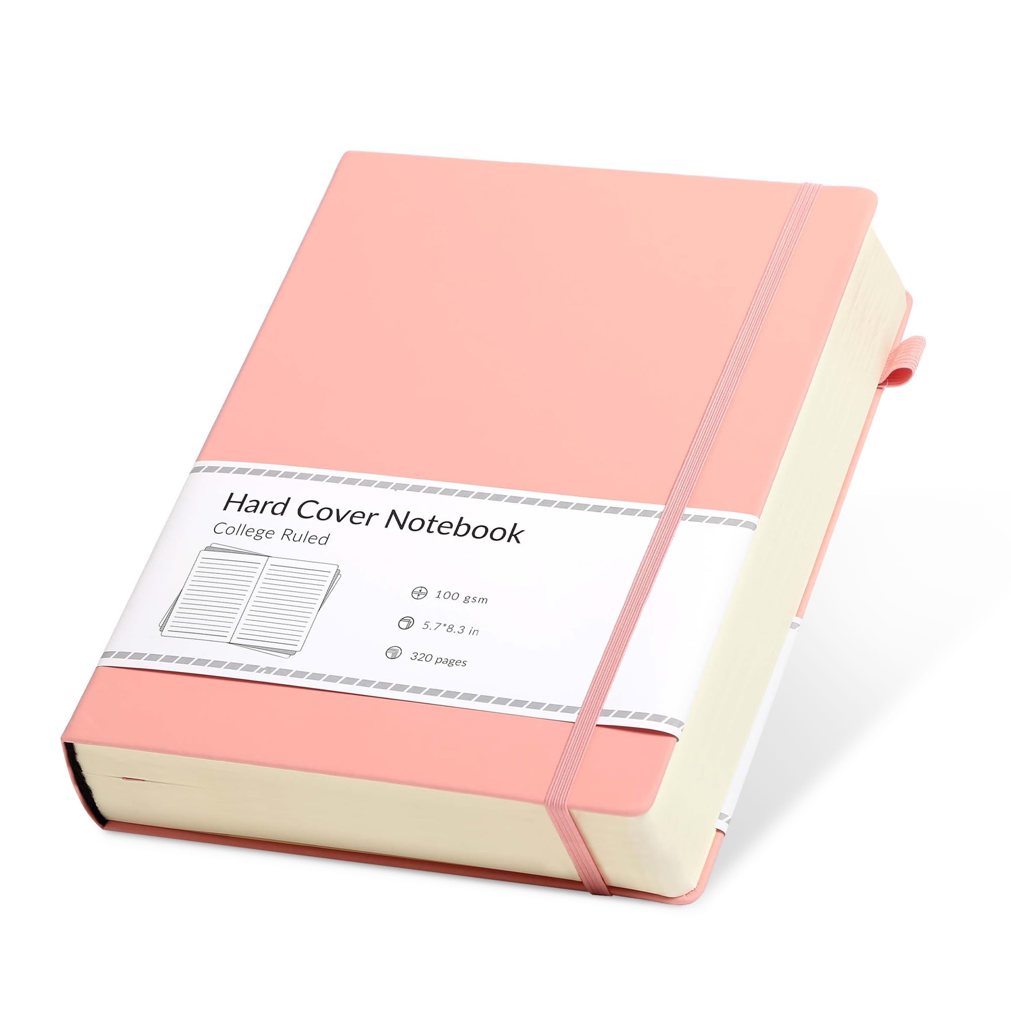 CAGIE Lined Journal Notebook, 320 Pages College