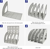 KXF Arched Desk Organizer 4 Compartments ABS Plastic File Magazine Rack view 7