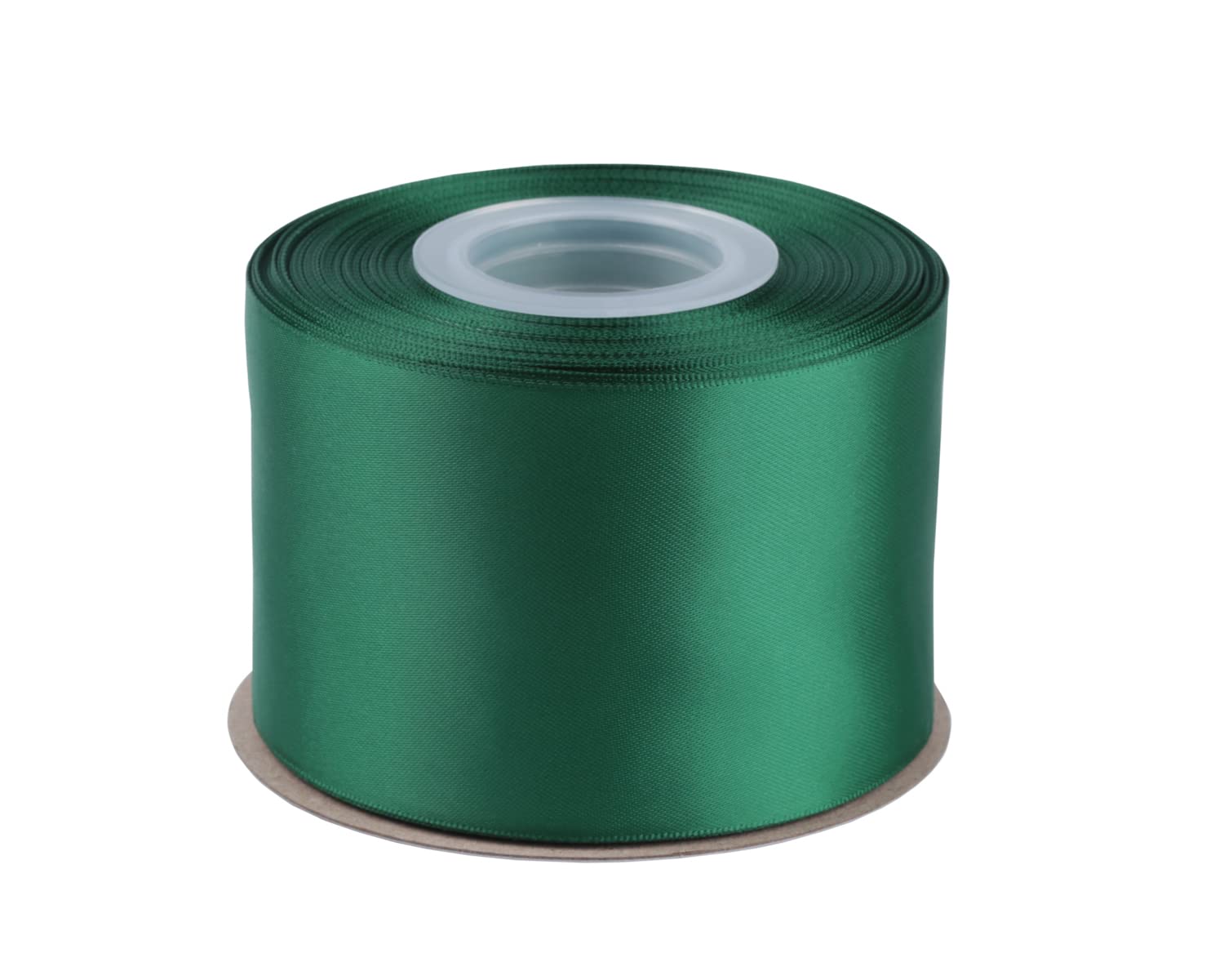 Fondersy 63mm X 22M Double Faced Satin Ribbon Forest Green Polyester Ribbon for Gift Wrapping Wedding Decoration Floral Arrangement Crafts