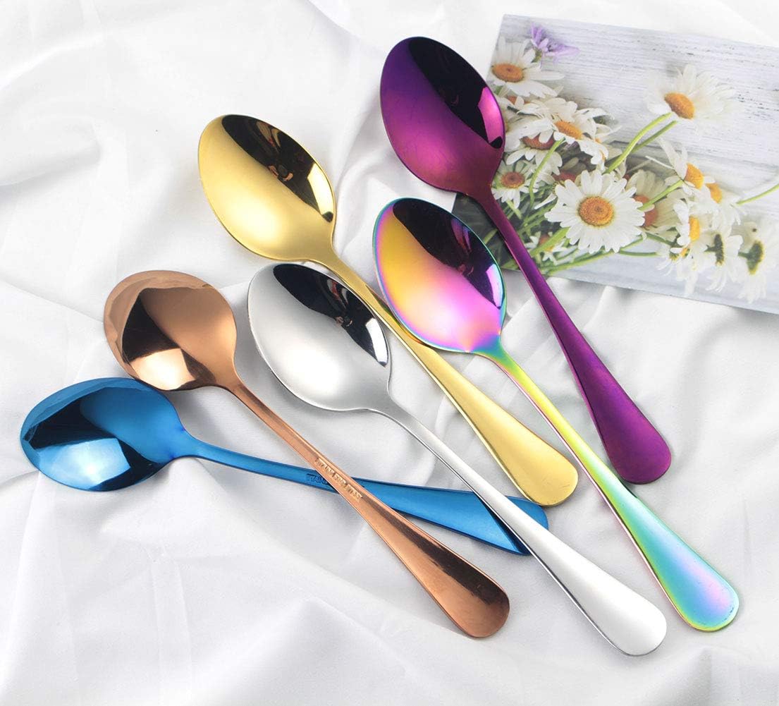 6 Pieces Dessert Spoon small Teaspoons Small Coffee Spoons Espresso