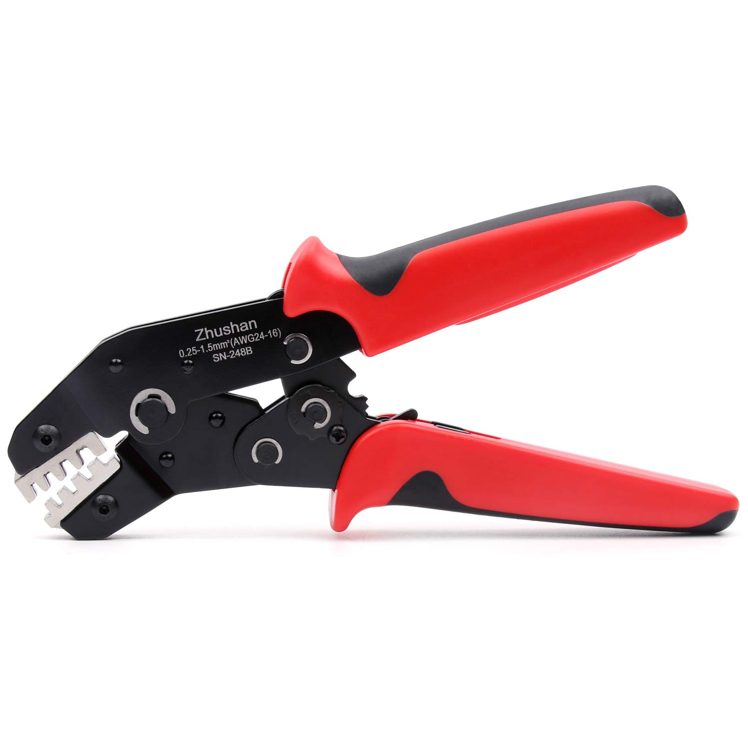 Zhushan Wire Crimping Tool for Dupont, Molex, JST Terminals AWG24-16 (0.25-1.5mm²) - Professional Wire Crimper and Molex Crimper