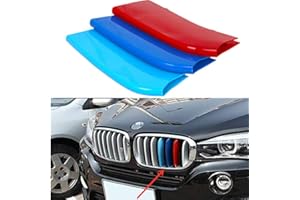 TOPGRIL M-Colored Stripe Grille Insert Trims M Sport Grille Insert Trim Strips FOR 2014-2018 BMW X5 F15 2015-2016 BMW X6 F16 Center Kidney Grill Stripes (Does NOT fit 2017 X6)