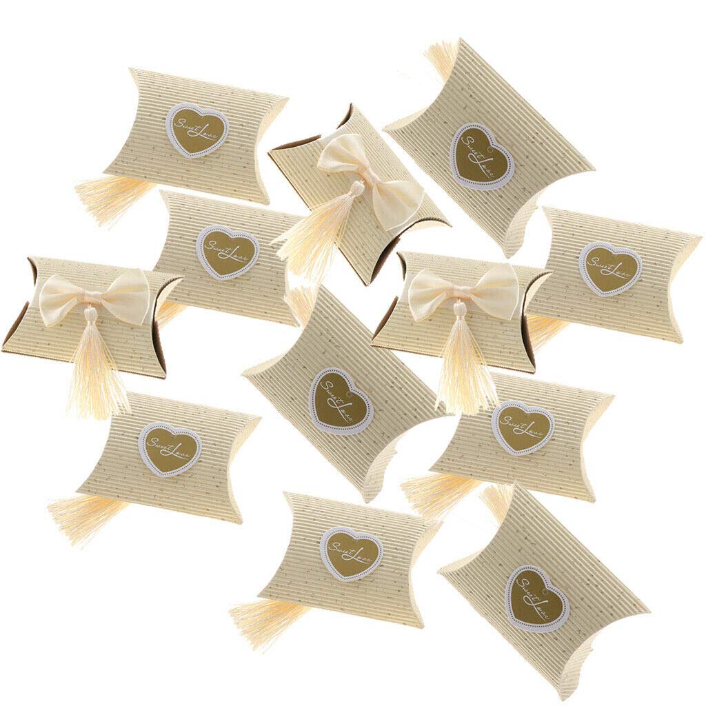 Amazon Com 12pcs Corrugated Paper Pillow Candy Gift Box Wedding