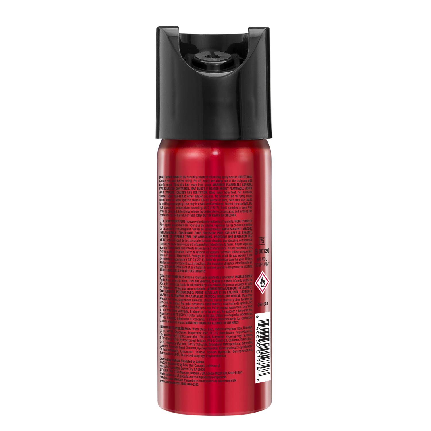 SexyHair Big Root Pump Plus Humidity Resistant Volumizing Spray Mousse, 10.0 oz: Premium Beauty