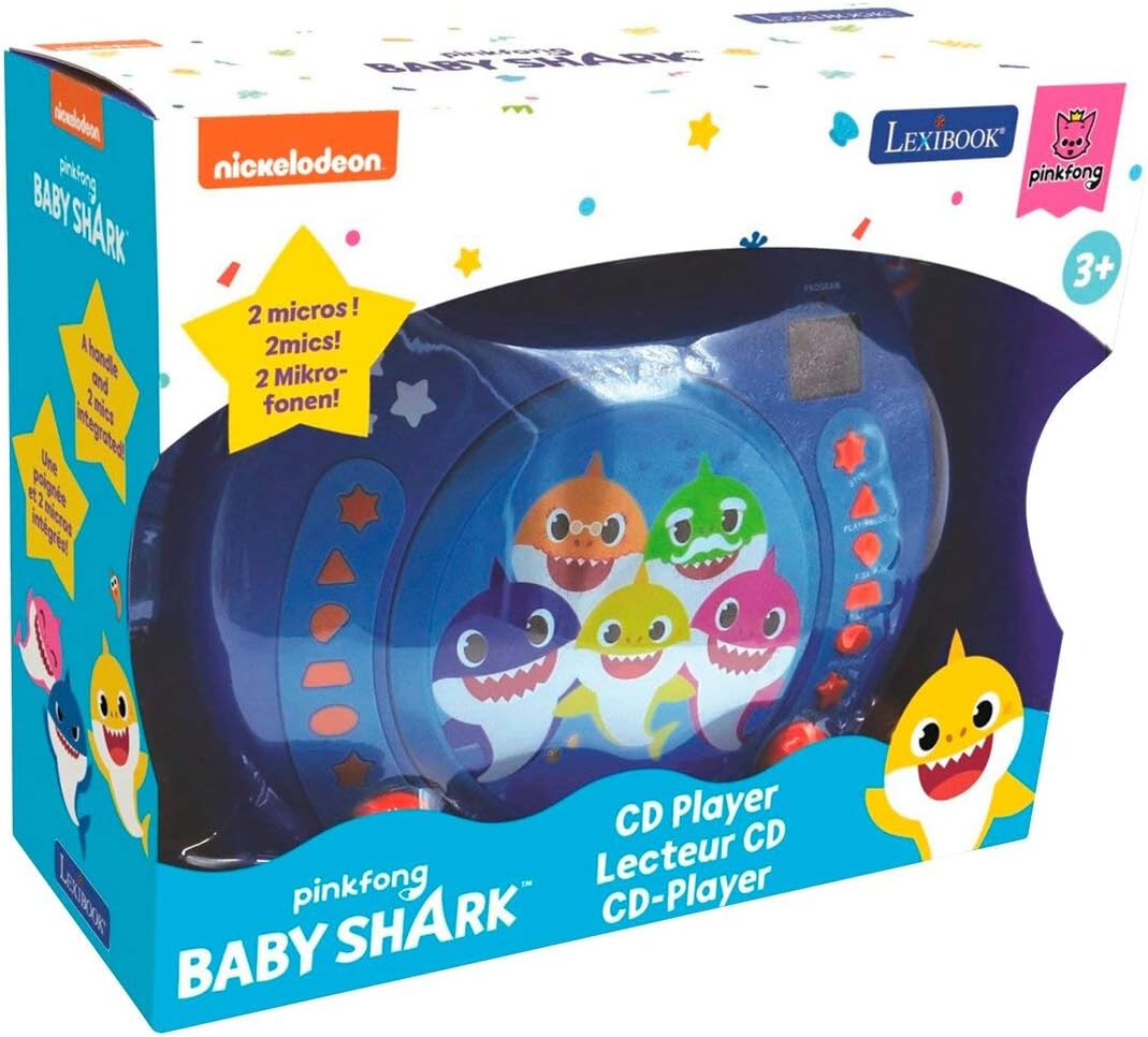 Lexibook Baby Shark Nickelodeon, CD player with 2 mics, Programming function, headphones jack - Image 5