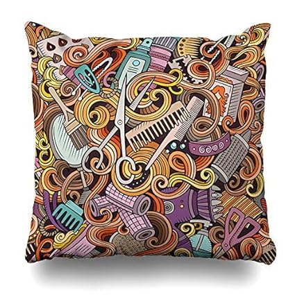 Amazon Com Alfr573meg Hair Cute Doodles Hairdressing Salon Long
