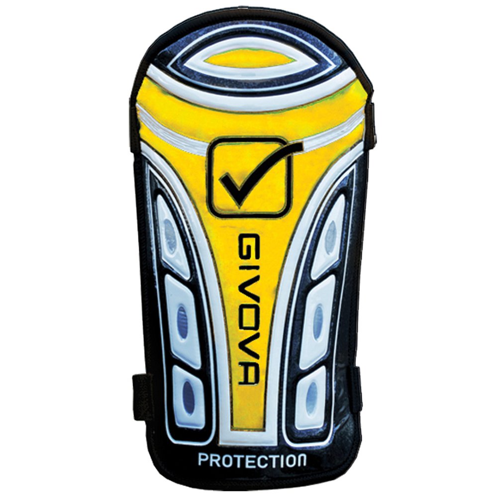 Givova, shin protection, black/yellow, SENIOR