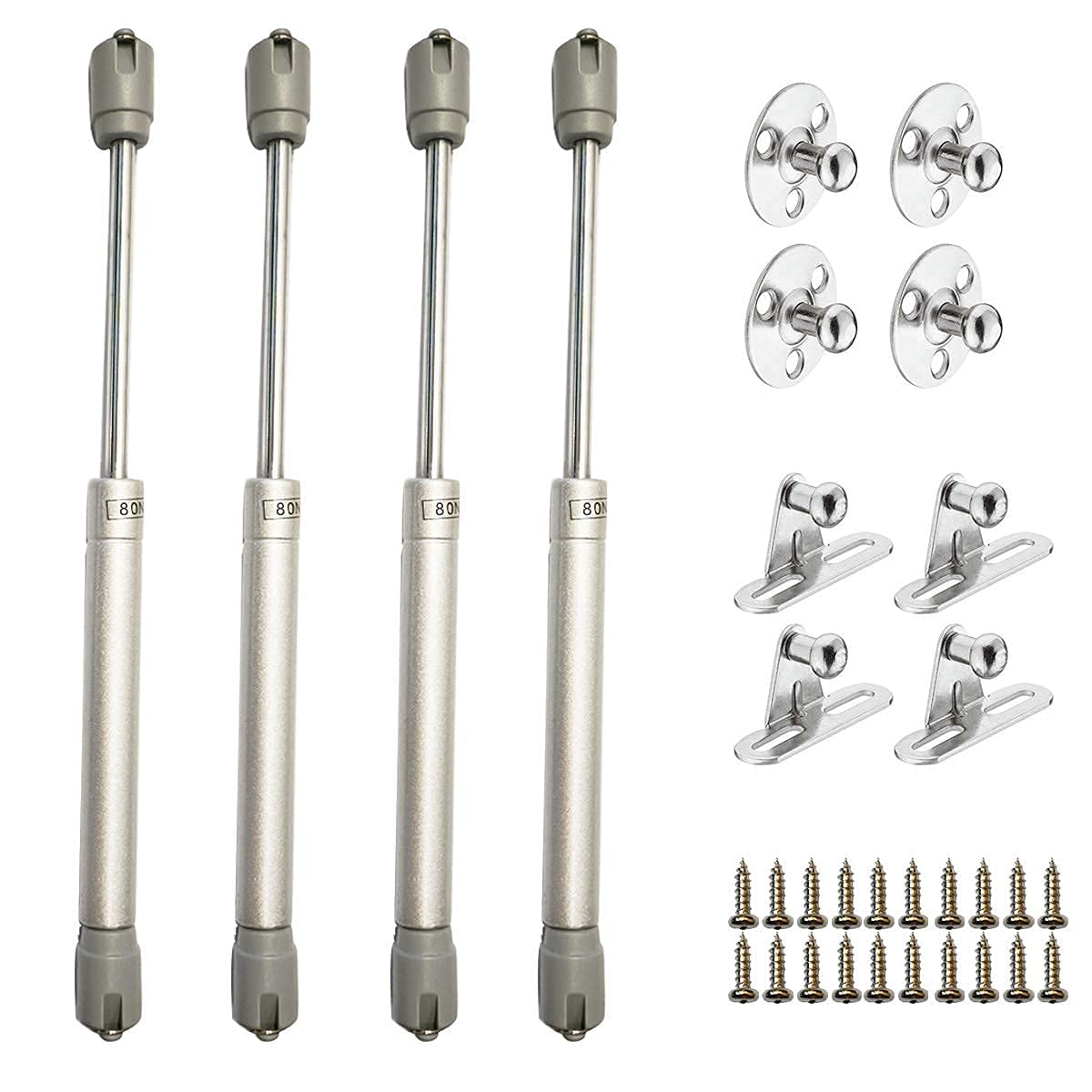 ZFYQ Hydraulic Gas Struts, 80N/8kg Lift Up Stay Support Hinge for Kitchen Cabinet Cupboard Door Soft Open Hinge Pack of 4
