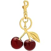 MANSVS Cherry Keychain Purse Charms, Cute Keychain Cherry Bag Charms Purse Accessories Keychian Gifts for Women
