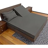 ROYAL BLISS TOP Split King Royal Collection 1900 Egyptian Cotton Bamboo Quality Bed Sheet Set with 1 Fitted Sheet with 36in Split TOP, 1 King Flat and 2 King P/Cases.No Wrinkle (Dark Gray)