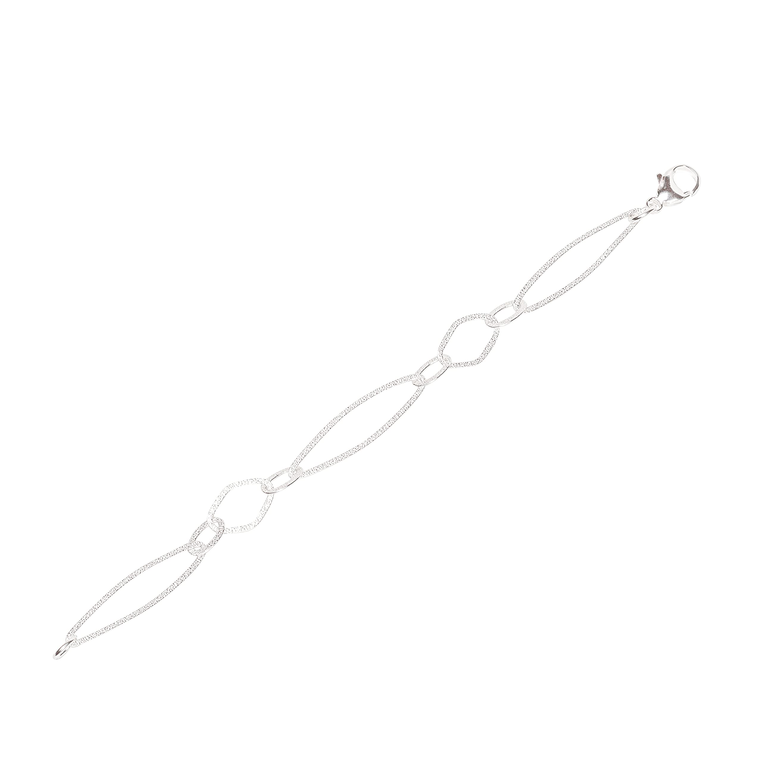 NKlaus bracelet 925 Sterling Silver 19cm Luna chain ladies anchor bracelet chain with pattern 12840