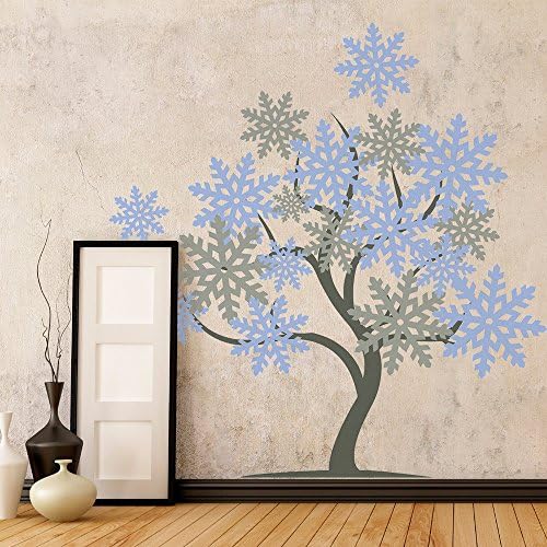Stylish Snowflake Tree Wall Decal Living Room Kids Room Bedroom Decoration Stickers Murals Removable Wall Sticker Mural Art Home Room Decro