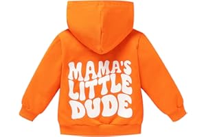 ZOELNIC Toddler Baby Boy Fall Winter Hooded Clothes Baby Boy Hoodie Tops Letter Printed Long Sleeve Sweatshirt
