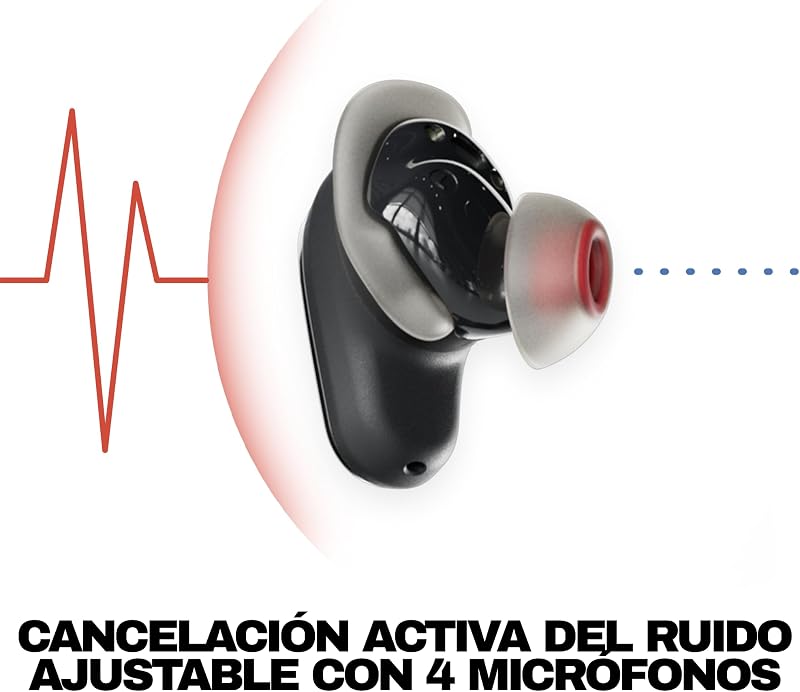 Auscultadores sem fios Method 360 ANC Bose Sound, auscultadores Bluetooth, cancelamento de ruído, 40 horas de autonomia, resistência ao suor e à água, microfone para iPhone e Android - Preto — foto 3 de 8
